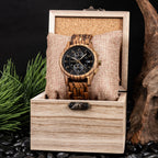 Mens Handcrafted Vintage Wood Wristwatch