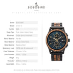 Mens Handcrafted Vintage Wood Wristwatch