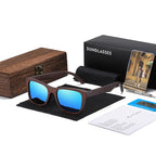 Natural Bamboo Wooden Sunglasses With Gift Box