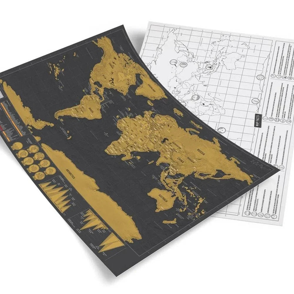 Deluxe World Scratch Map