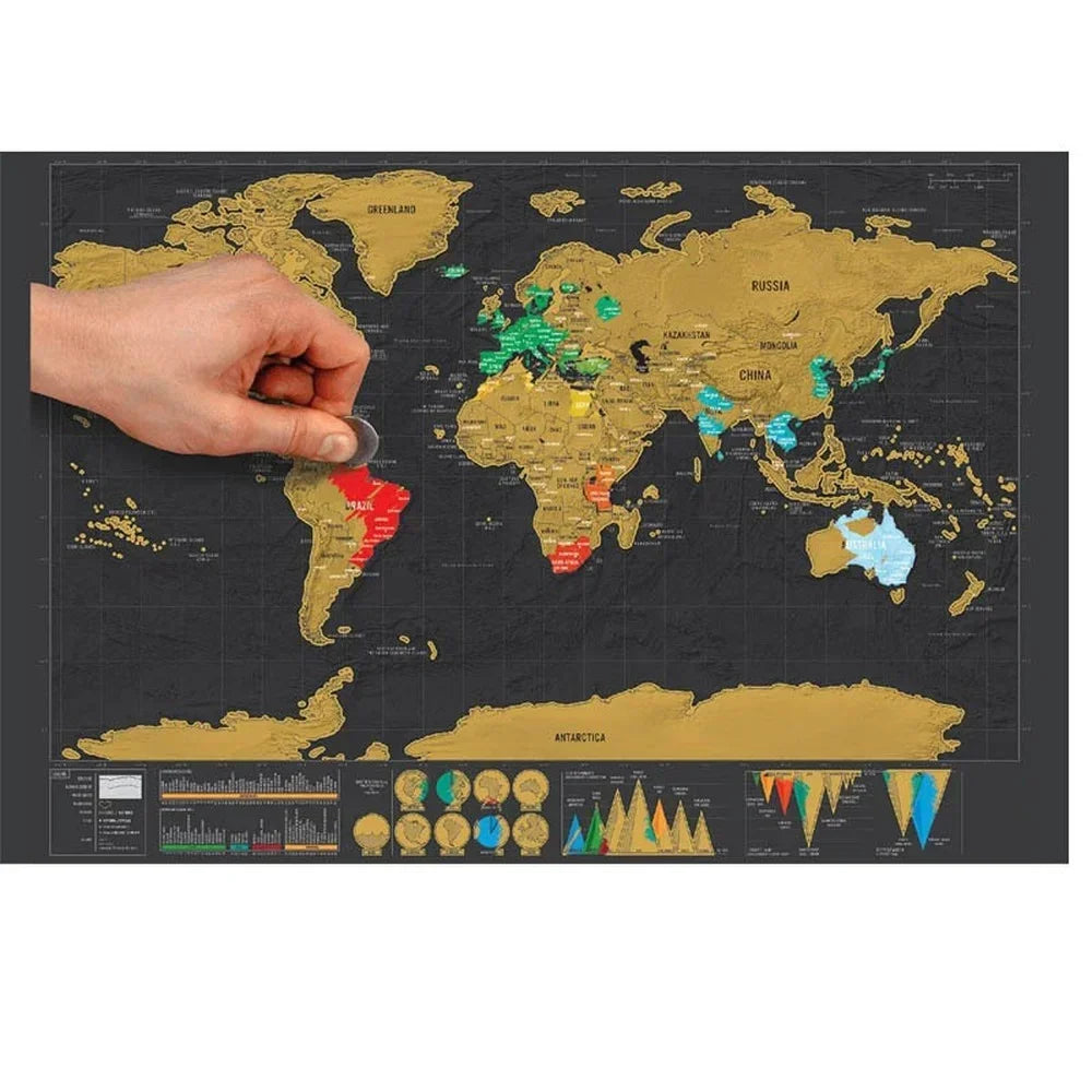 Deluxe World Scratch Map
