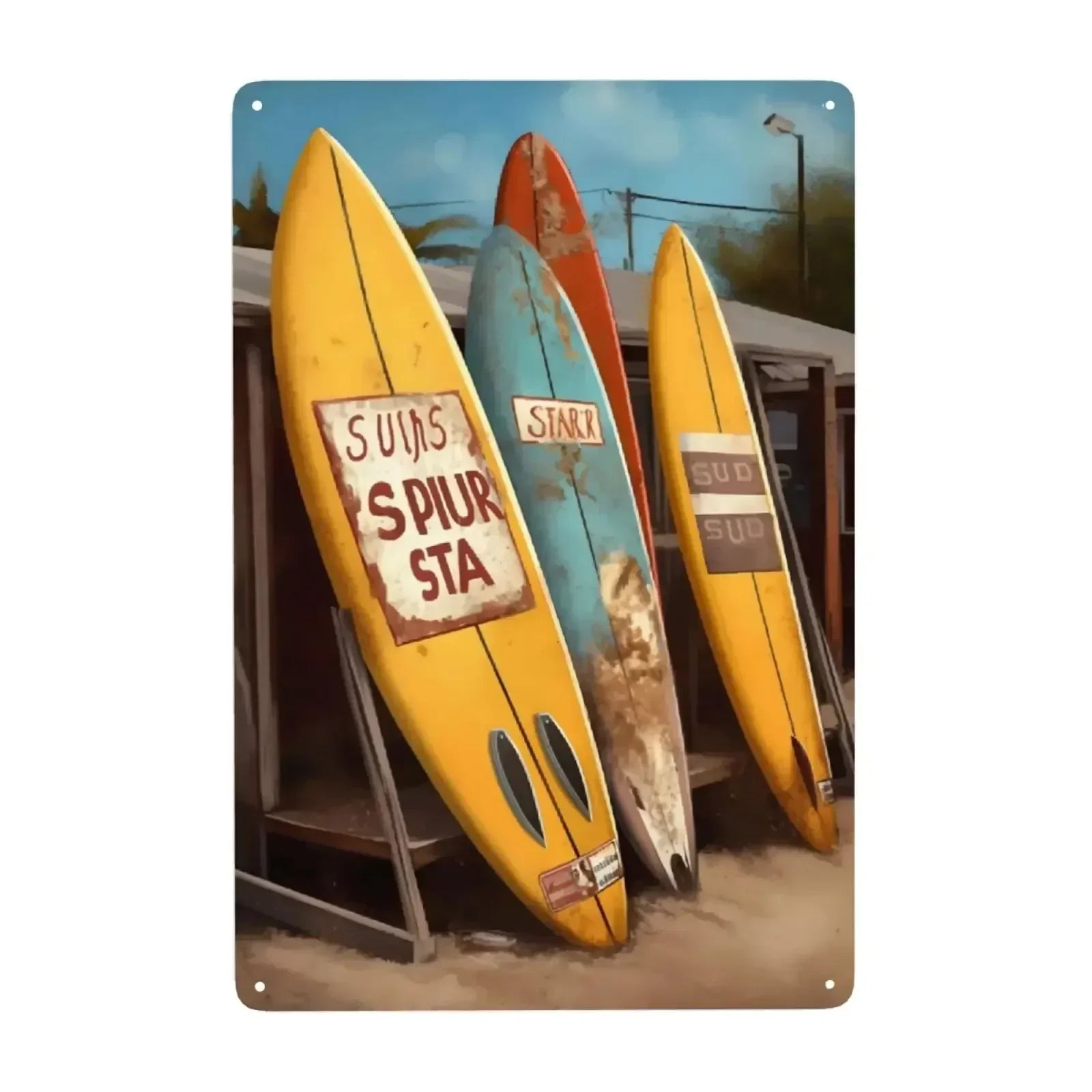 Retro Tin Beach Signs - Buy 2 Get 1 Free