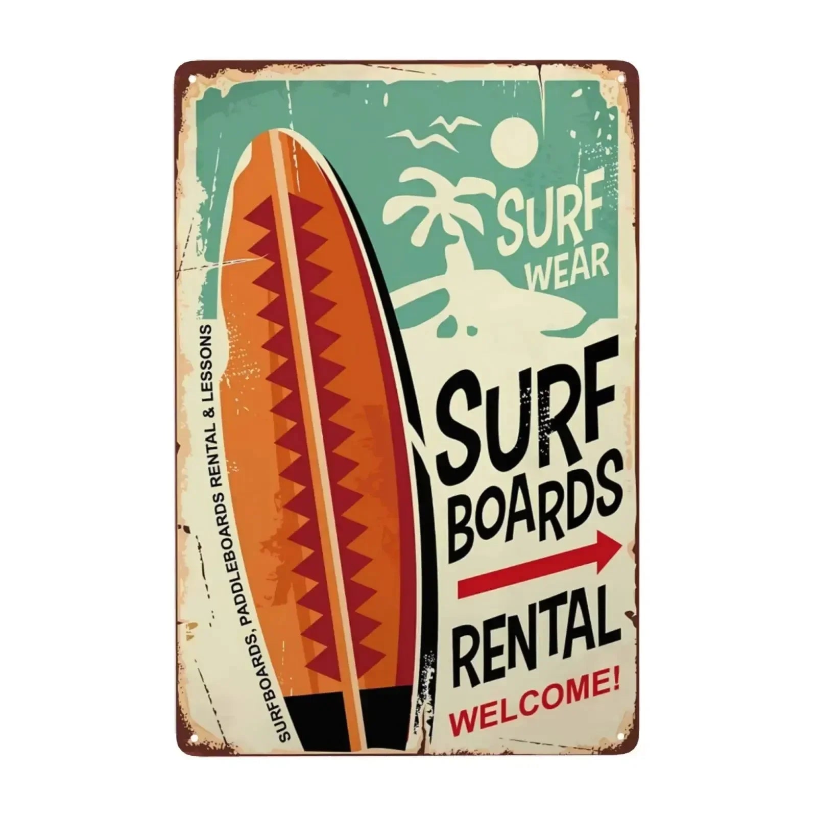 Retro Tin Beach Signs - Buy 2 Get 1 Free