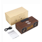 Fast Wireless Charger & Bluetooth Wooden Speaker