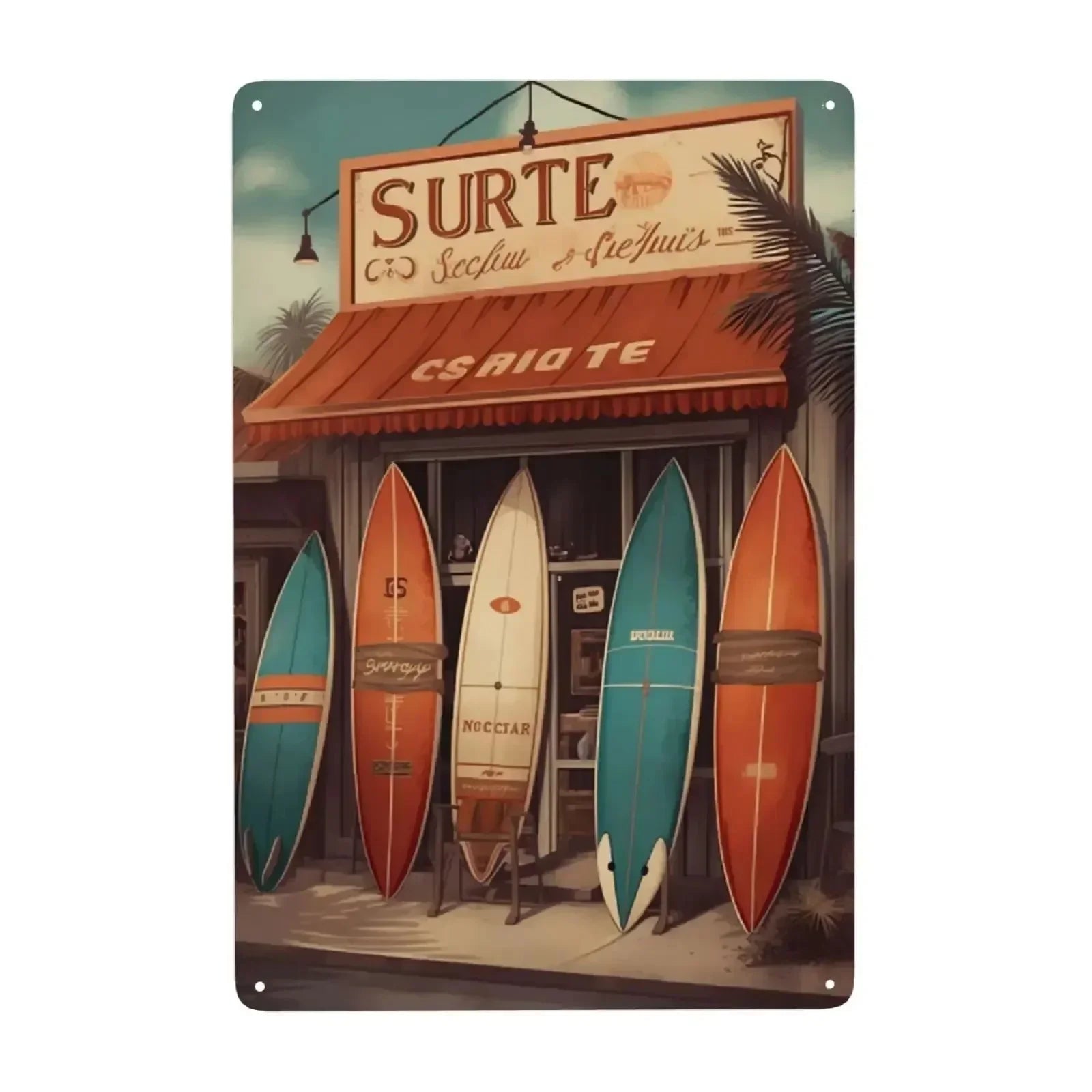 Retro Tin Beach Signs - Buy 2 Get 1 Free