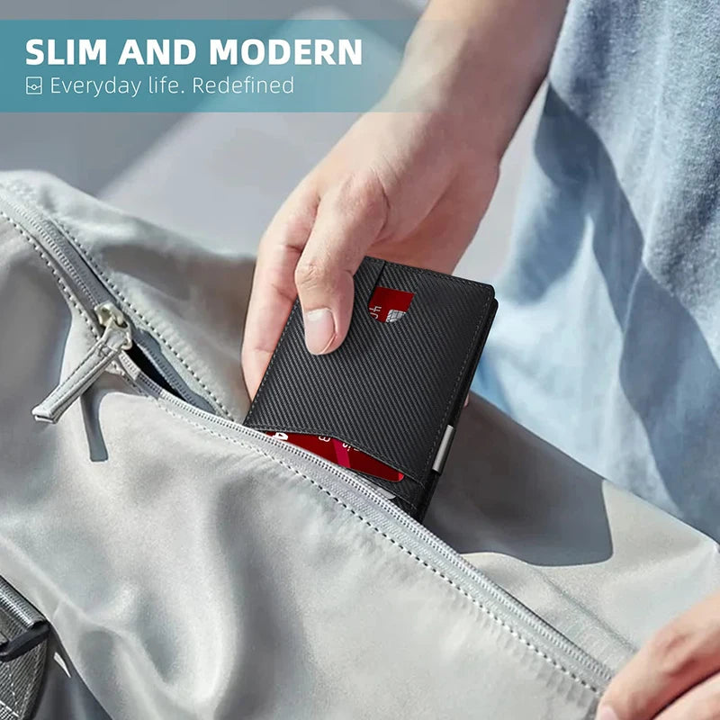 Rfid Carbon Fibre Luxury Mens Wallet