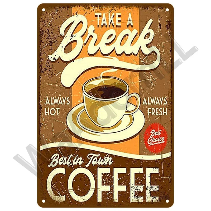 Various Vintage Coffee Metal Signs - Buy 2 Get 1 Free