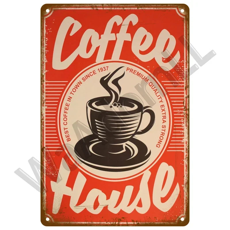 Various Vintage Coffee Metal Signs - Buy 2 Get 1 Free