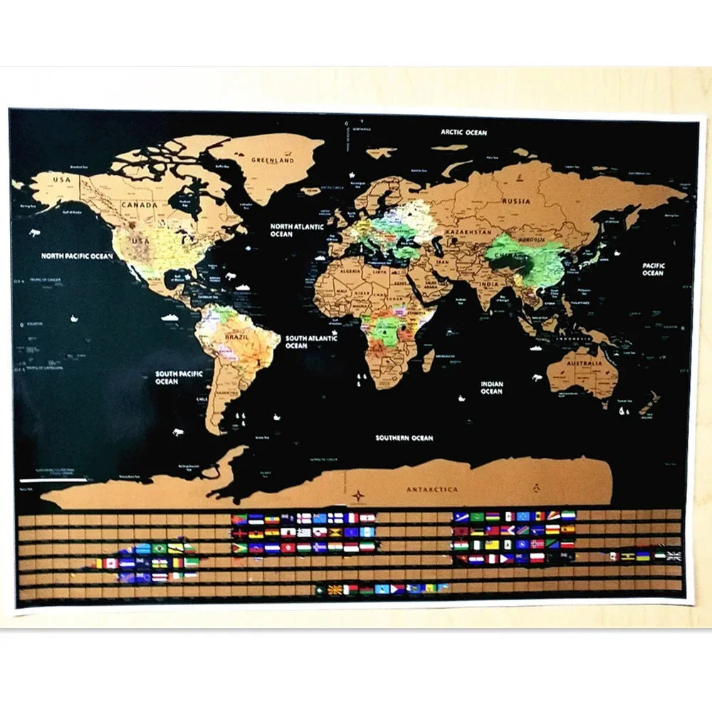 Deluxe World Scratch Map