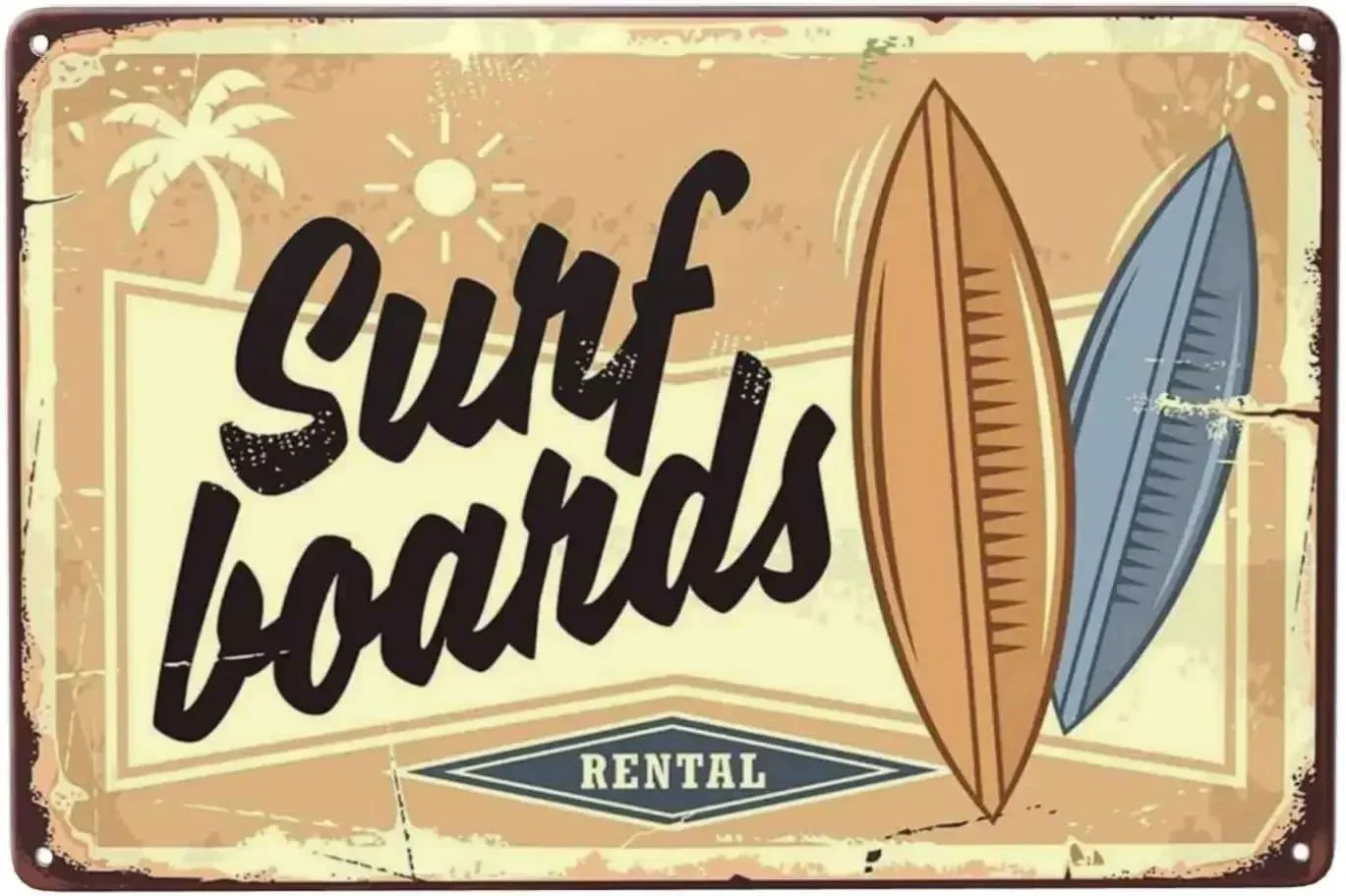 Retro Tin Beach Signs - Buy 2 Get 1 Free