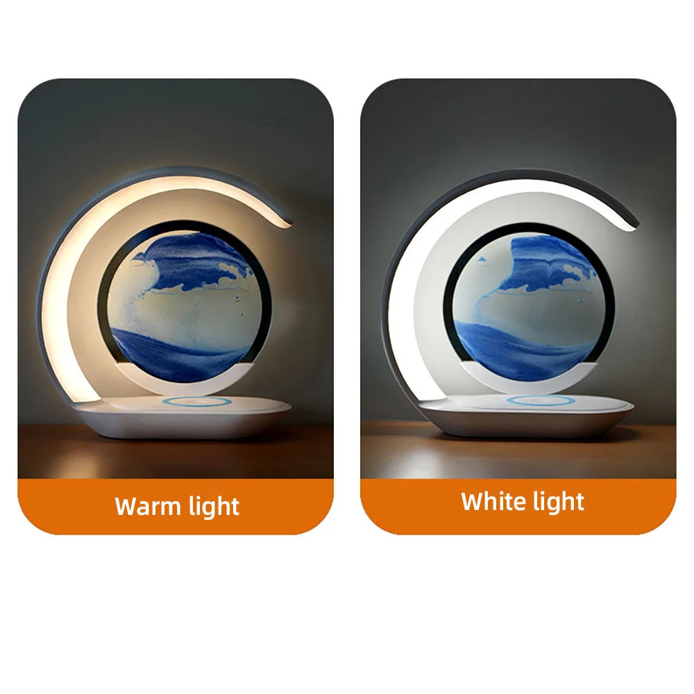 Quicksand Table Lamp & Wireless Charging Station