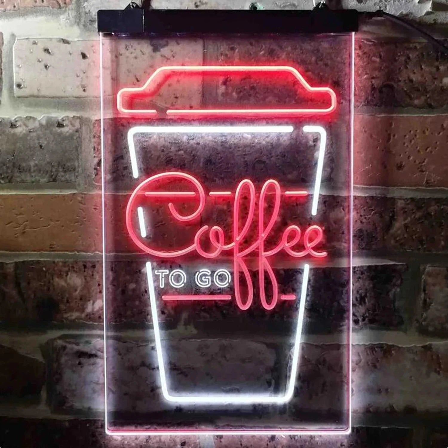 Dual Colour Coffee To Go Neon Light