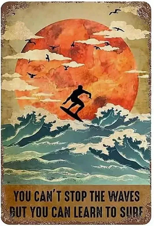 Retro Tin Beach Signs - Buy 2 Get 1 Free