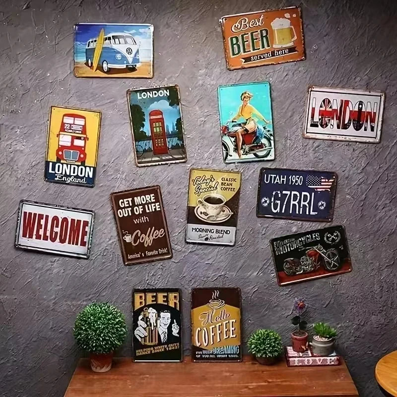 Retro Vintage Music Tin Signs - Buy 2 Get 1 Free
