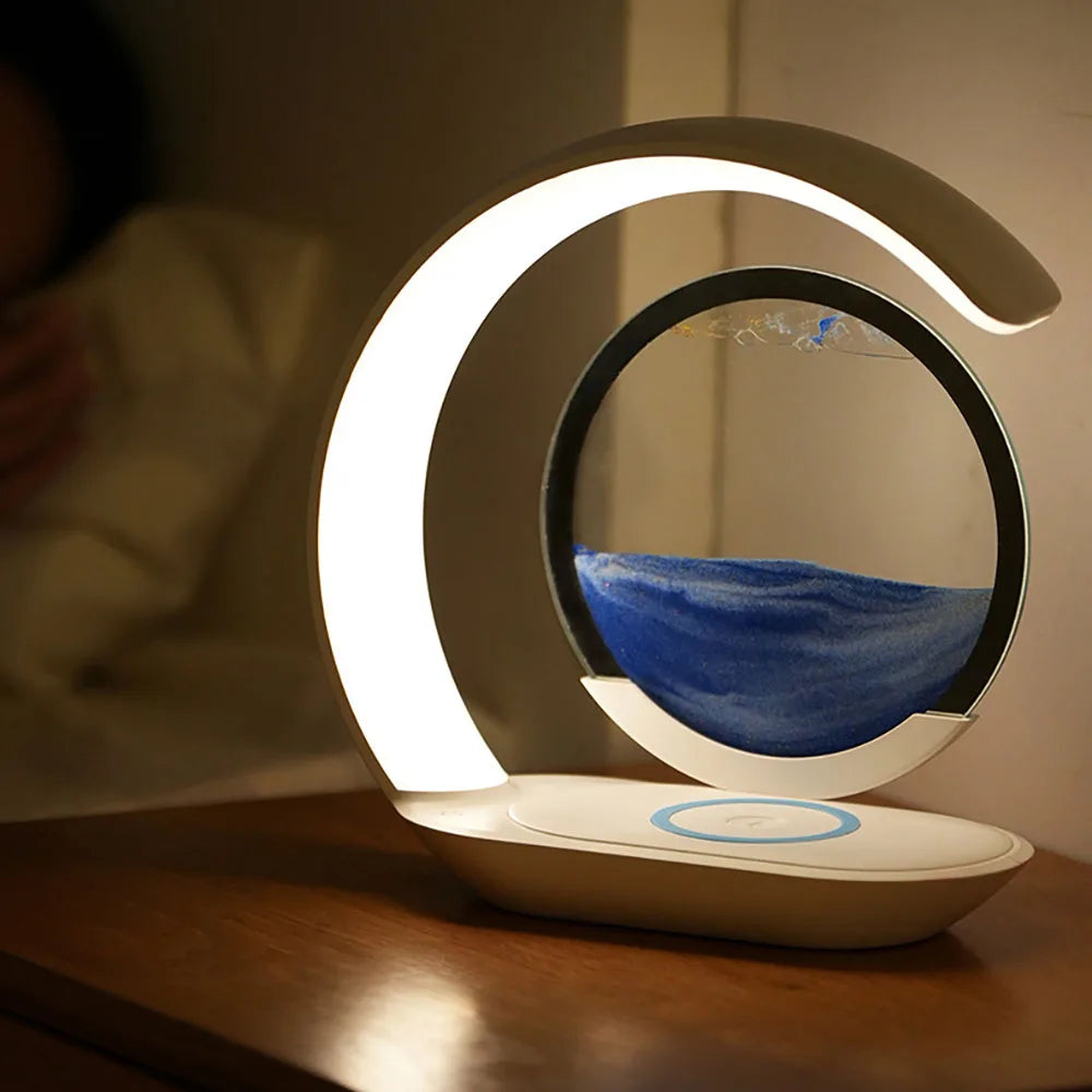 Quicksand Table Lamp & Wireless Charging Station