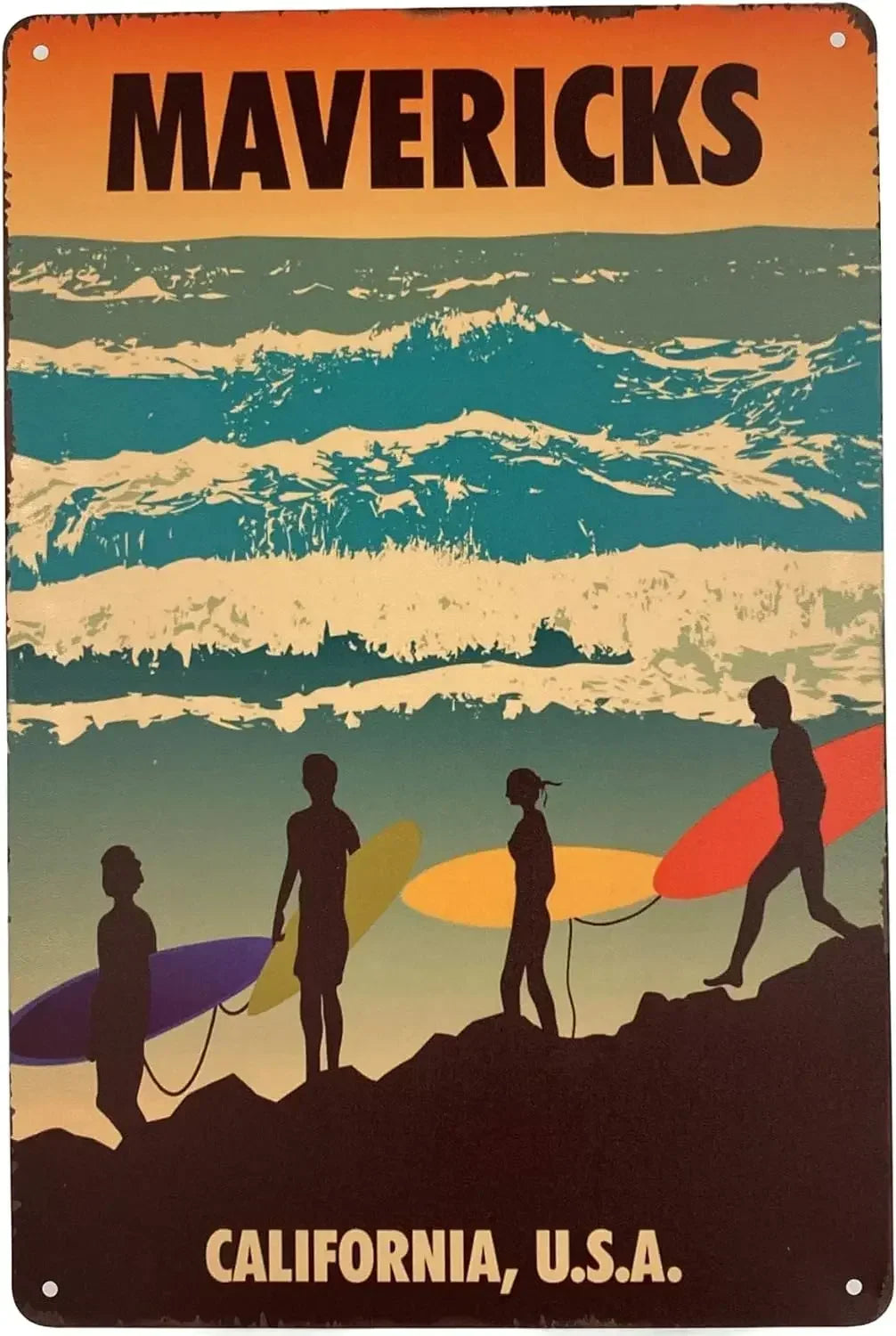 Retro Tin Beach Signs - Buy 2 Get 1 Free