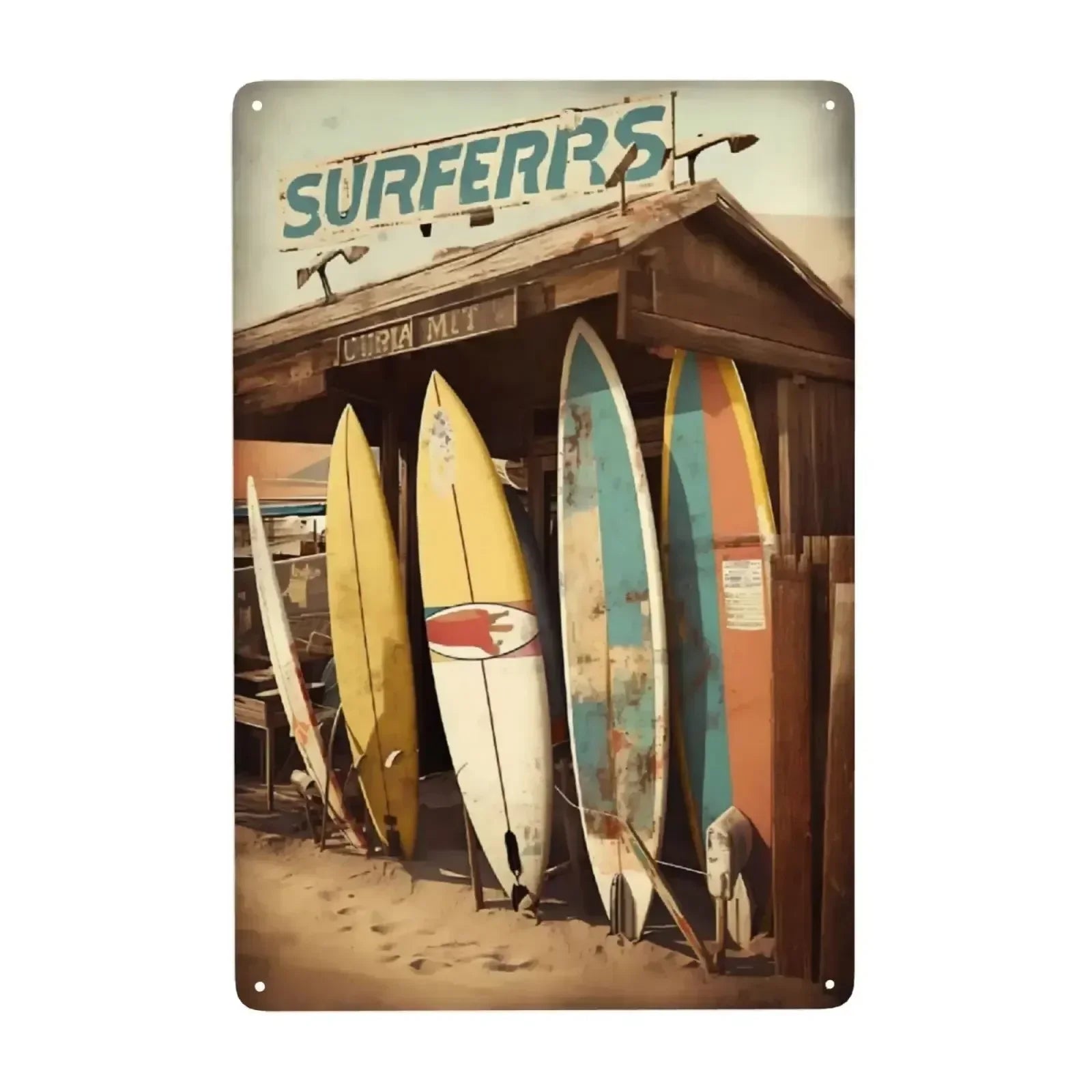 Retro Tin Beach Signs - Buy 2 Get 1 Free