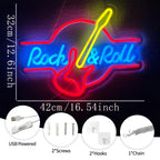 Rock Roll Music Neon Sign