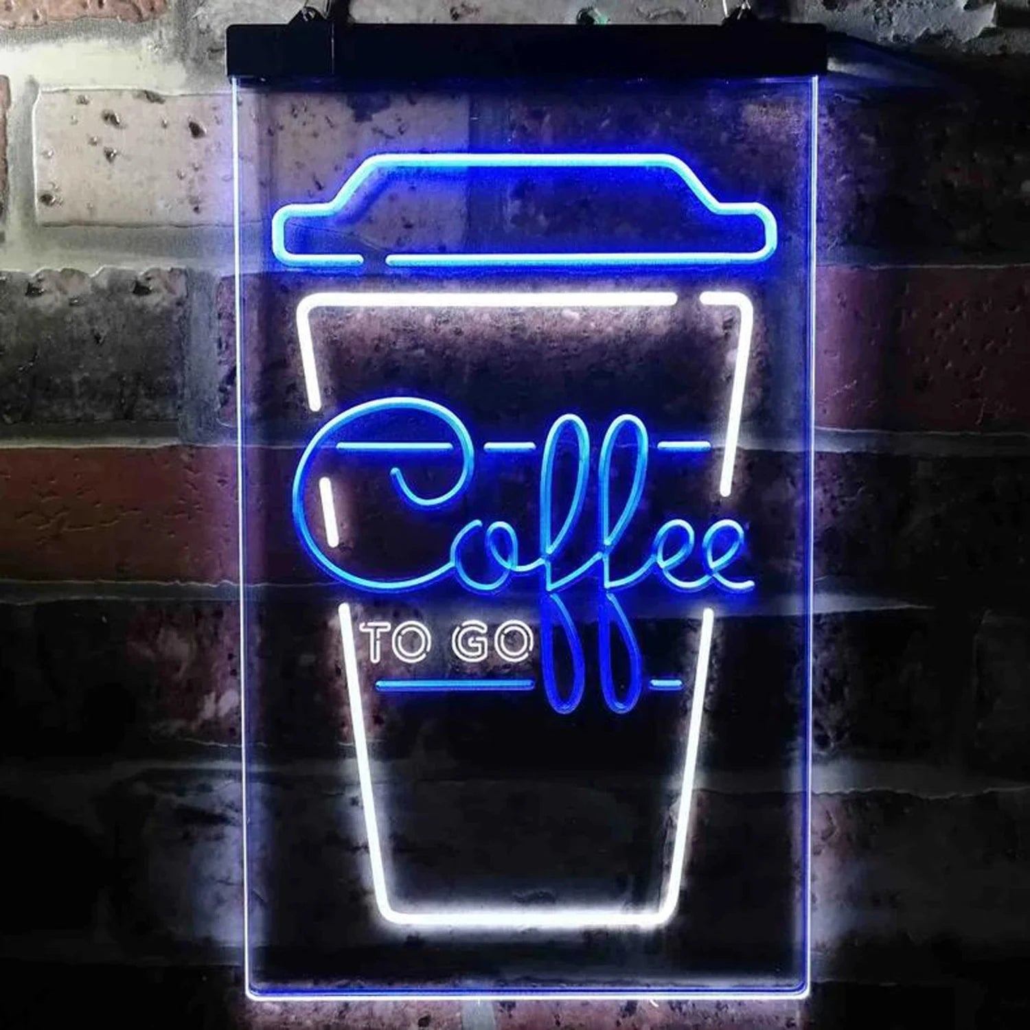 Dual Colour Coffee To Go Neon Light