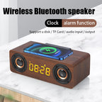 Fast Wireless Charger & Bluetooth Wooden Speaker