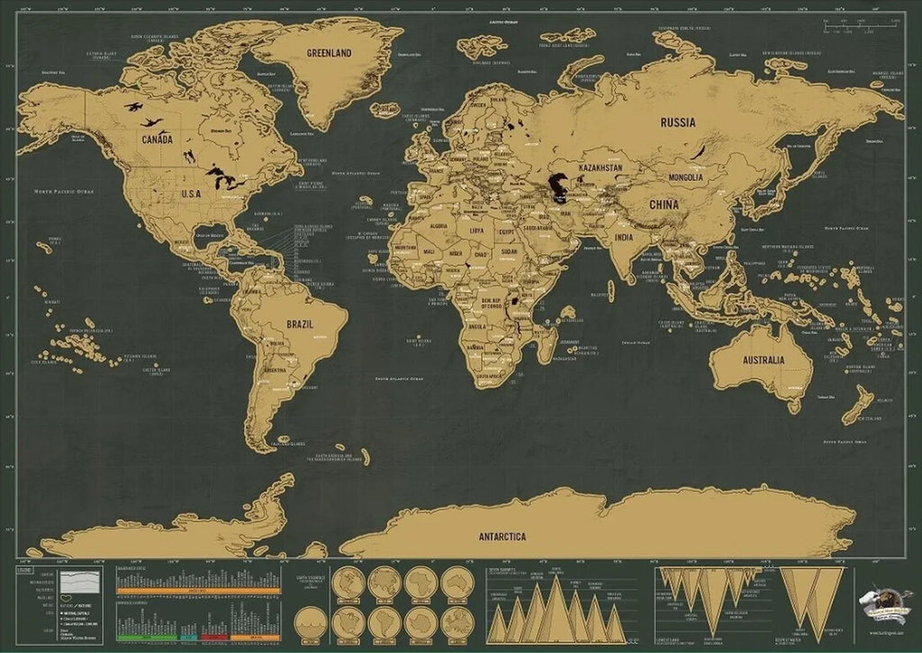 Deluxe World Scratch Map