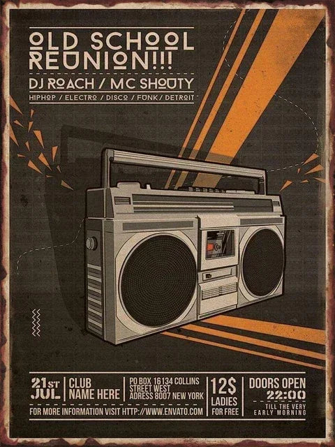 Retro Vintage Music Tin Signs - Buy 2 Get 1 Free