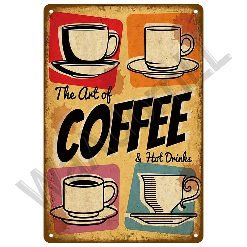 Various Vintage Coffee Metal Signs - Buy 2 Get 1 Free