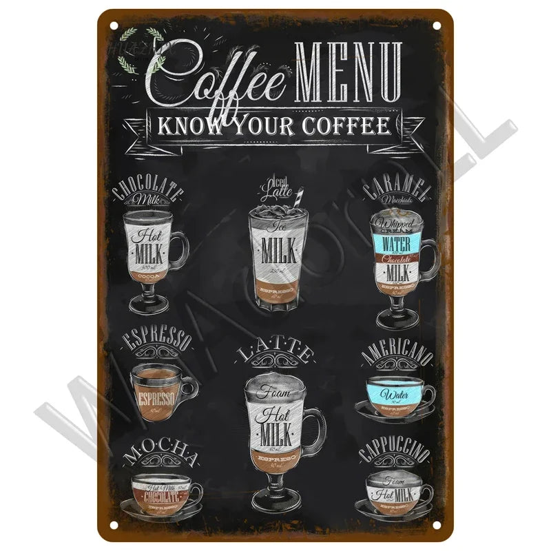 Various Vintage Coffee Metal Signs - Buy 2 Get 1 Free