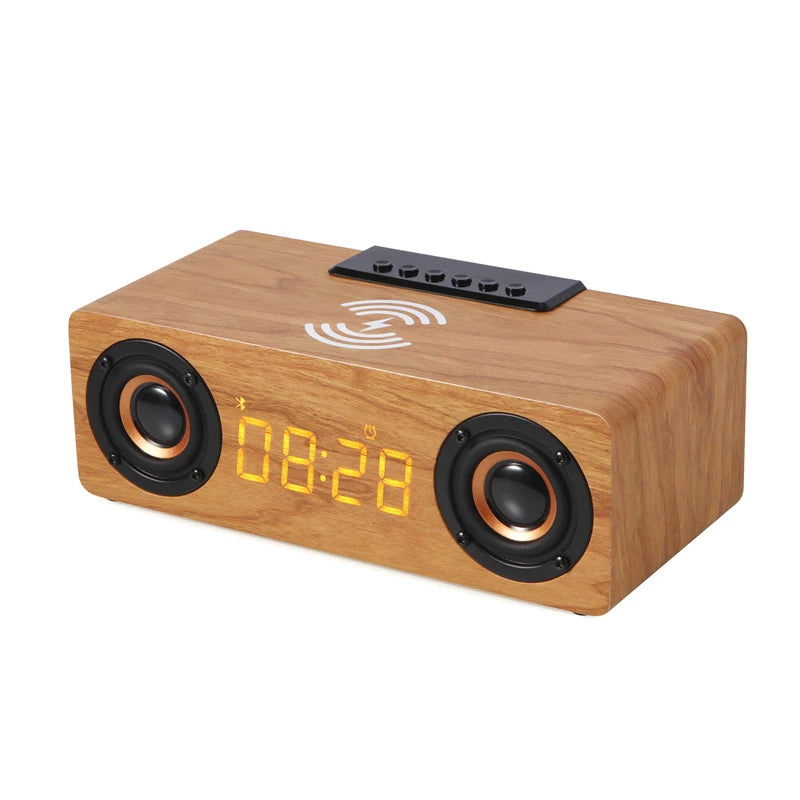 Fast Wireless Charger & Bluetooth Wooden Speaker