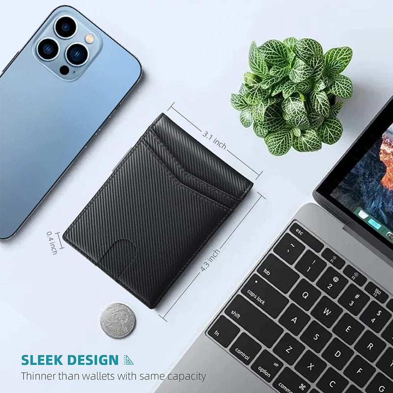 Rfid Carbon Fibre Luxury Mens Wallet