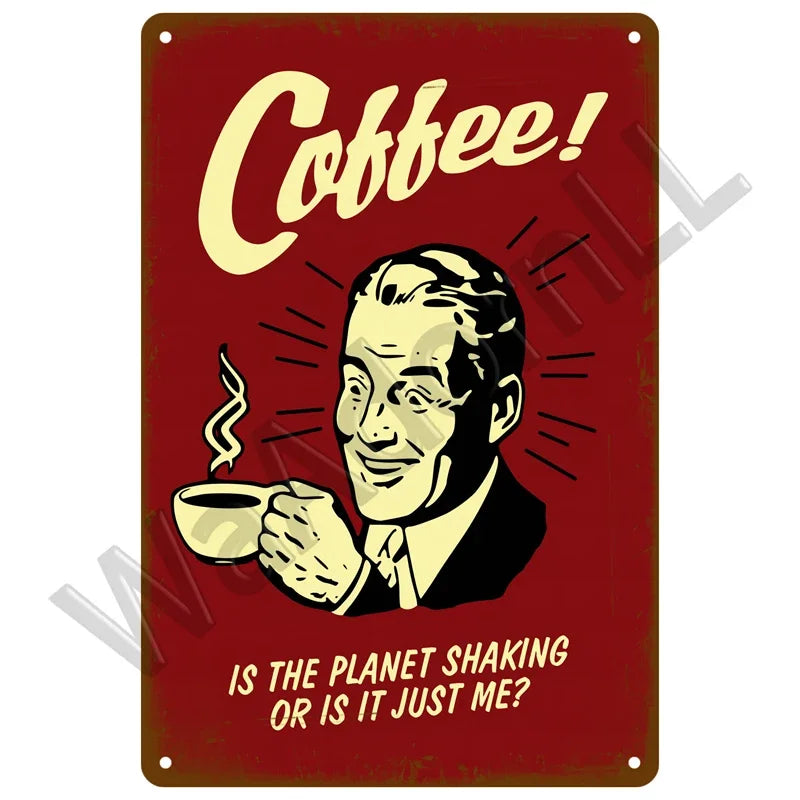 Various Vintage Coffee Metal Signs - Buy 2 Get 1 Free