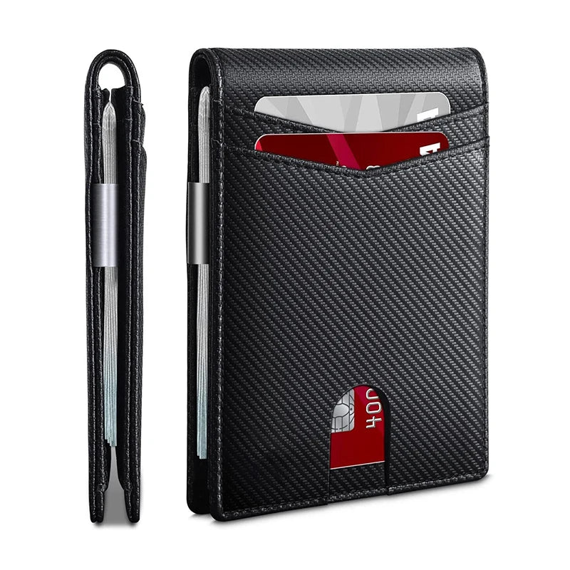 Rfid Carbon Fibre Luxury Mens Wallet