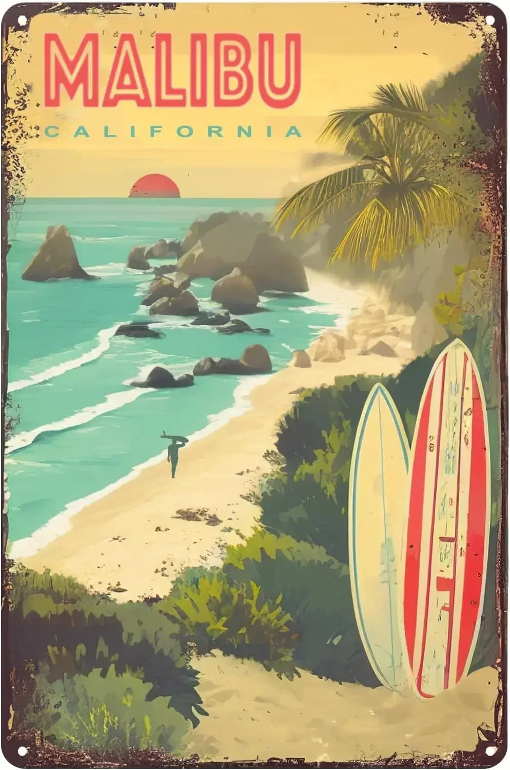 Retro Tin Beach Signs - Buy 2 Get 1 Free