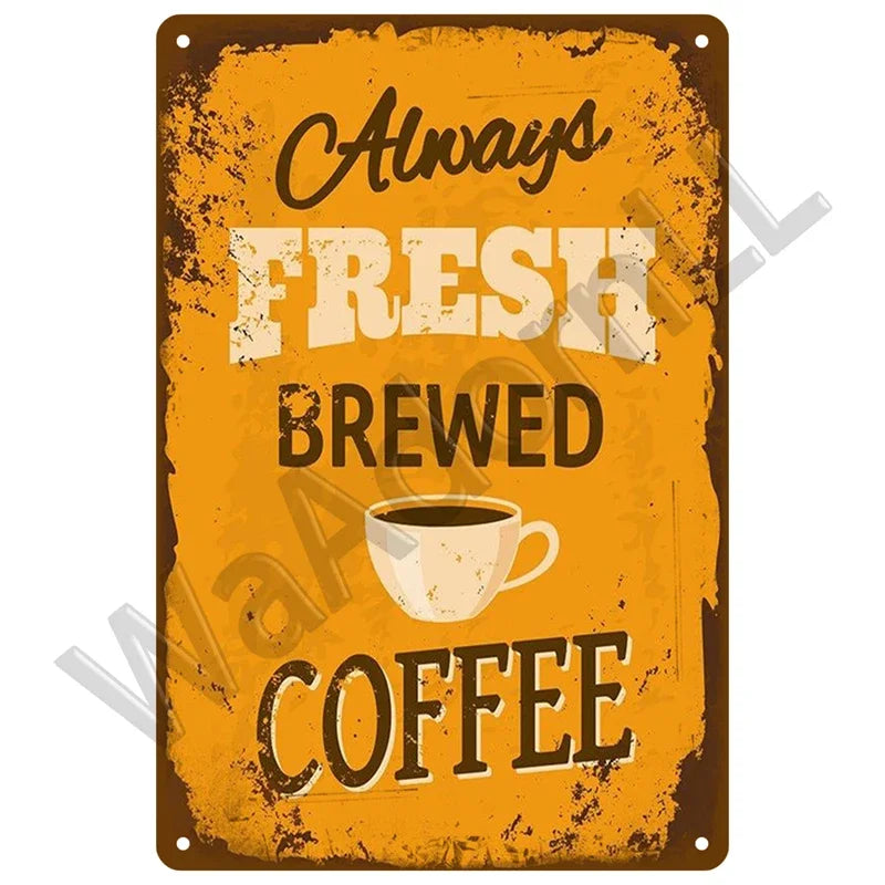 Various Vintage Coffee Metal Signs - Buy 2 Get 1 Free