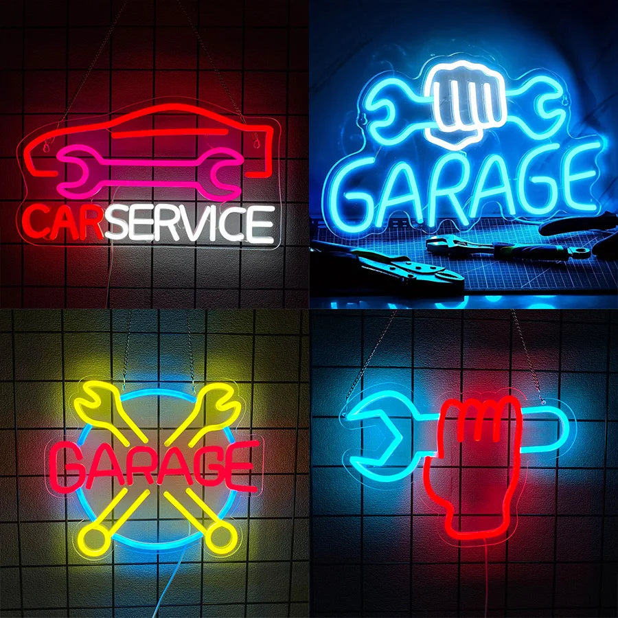 Garage Neon Sign For Wall Decor