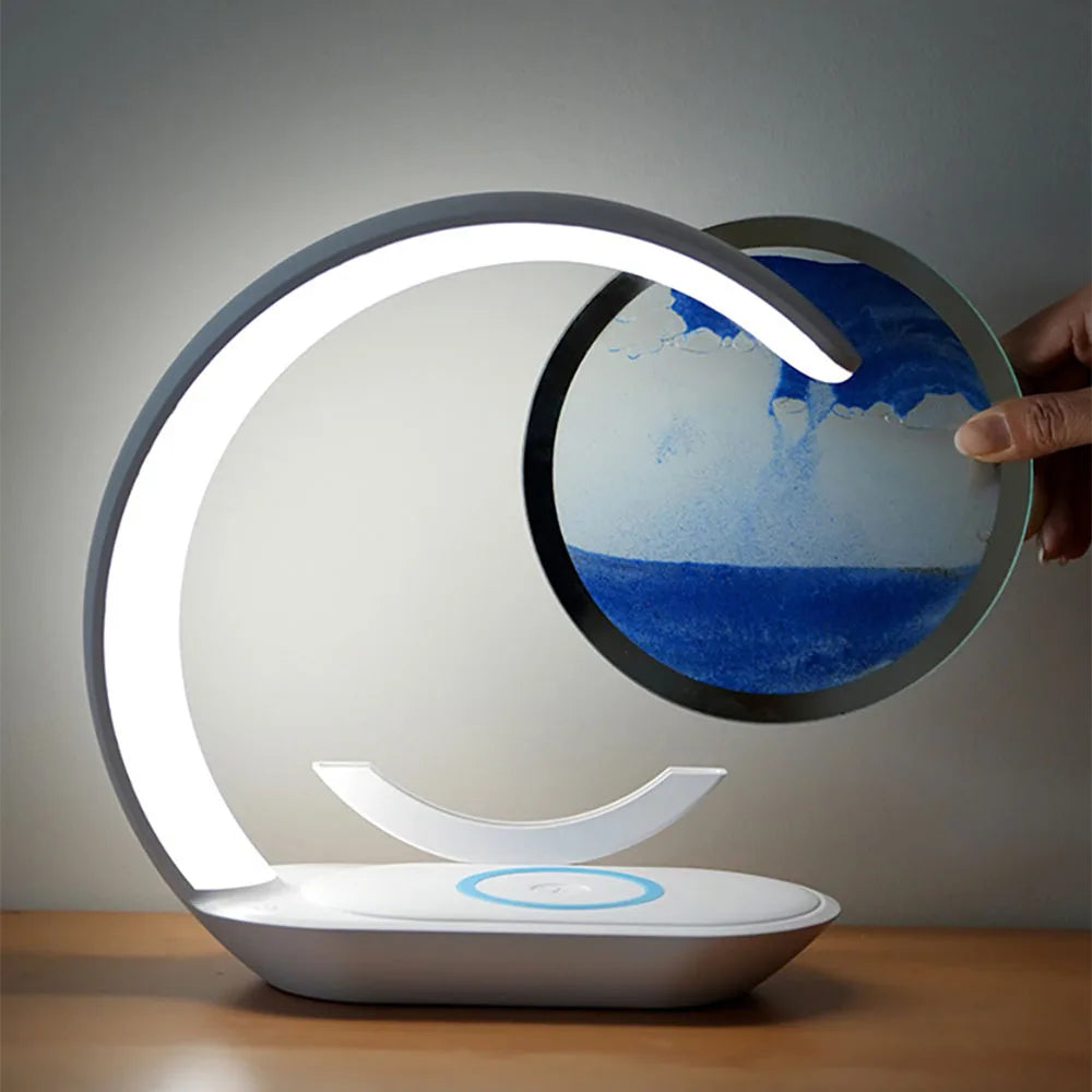 Quicksand Table Lamp & Wireless Charging Station