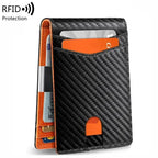 Rfid Carbon Fibre Luxury Mens Wallet