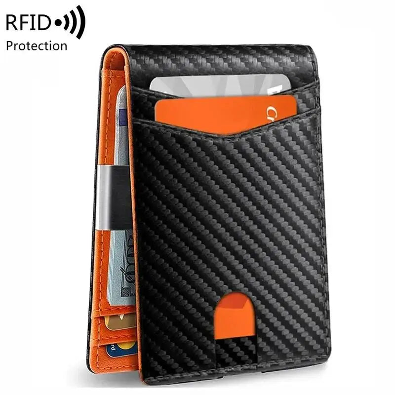 Rfid Carbon Fibre Luxury Mens Wallet