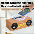 Fast Wireless Charger & Bluetooth Wooden Speaker