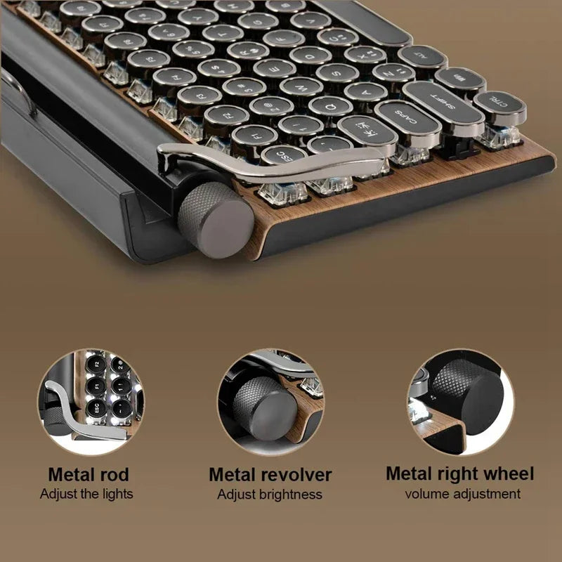 Retro Typewriter Keyboard Wireless Keyboard