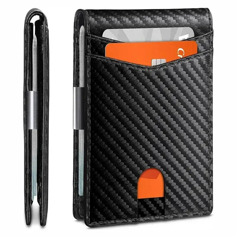 Rfid Carbon Fibre Luxury Mens Wallet