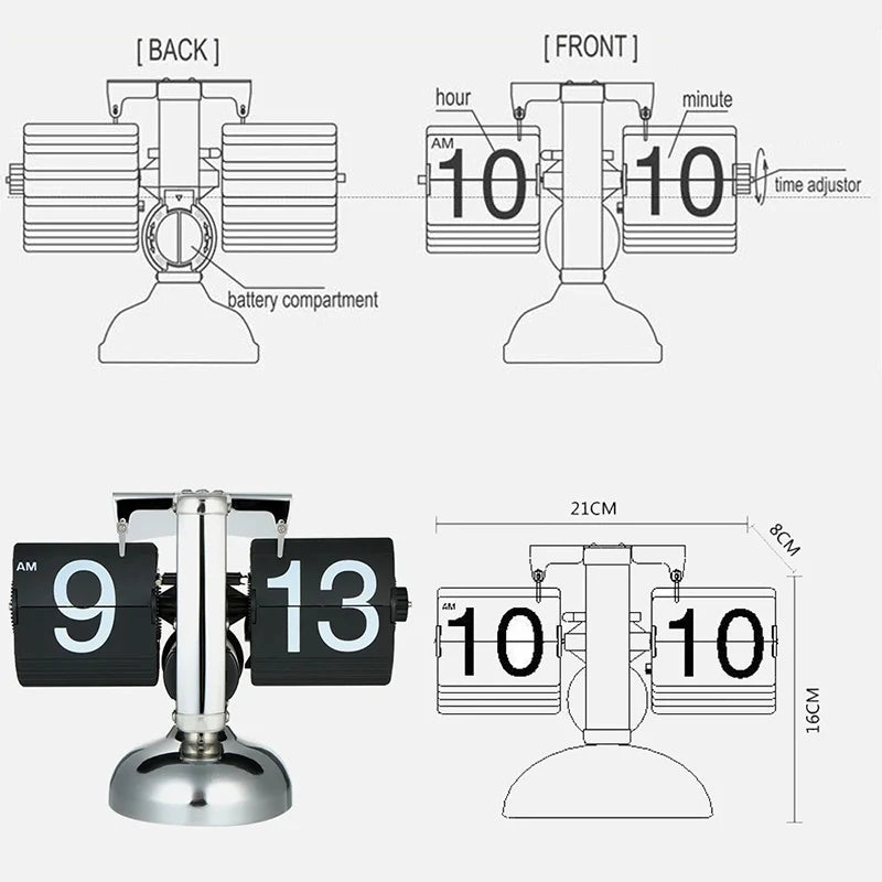 Vintage Flip Digital Clock