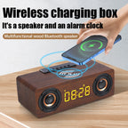 Fast Wireless Charger & Bluetooth Wooden Speaker